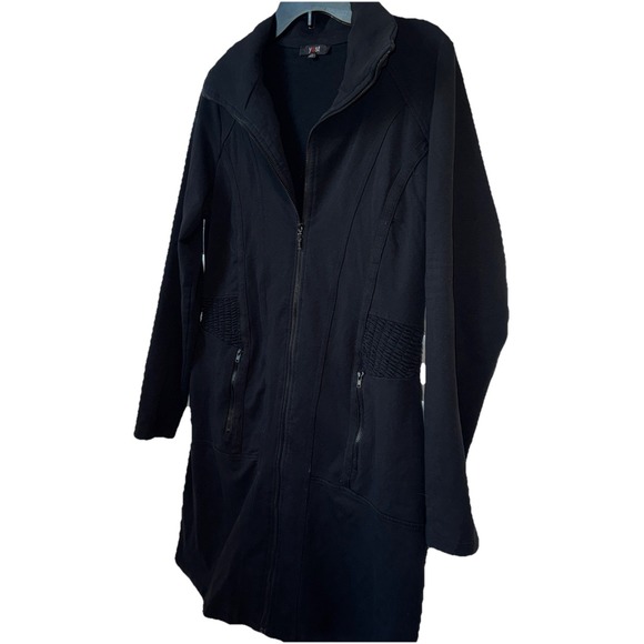 Lululemon Style Yest long black Jacket Active Full zip jacket size 10 Women's - Picture 1 of 7